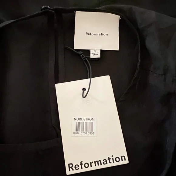 NEW Reformation Vina Dress Black 0
